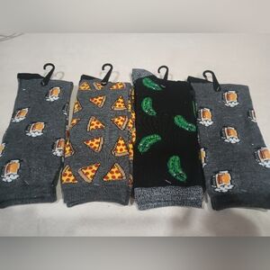 NWT Lot of 4 pair novelty socks, Adult Size 6-12